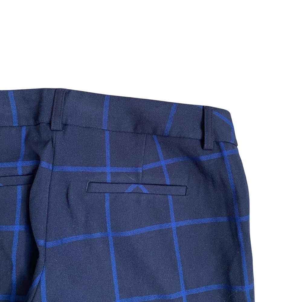 Express Columnist Windowpane Plaid Dress Pants Blue Bootcut Size 2R - Picture 6 of 9